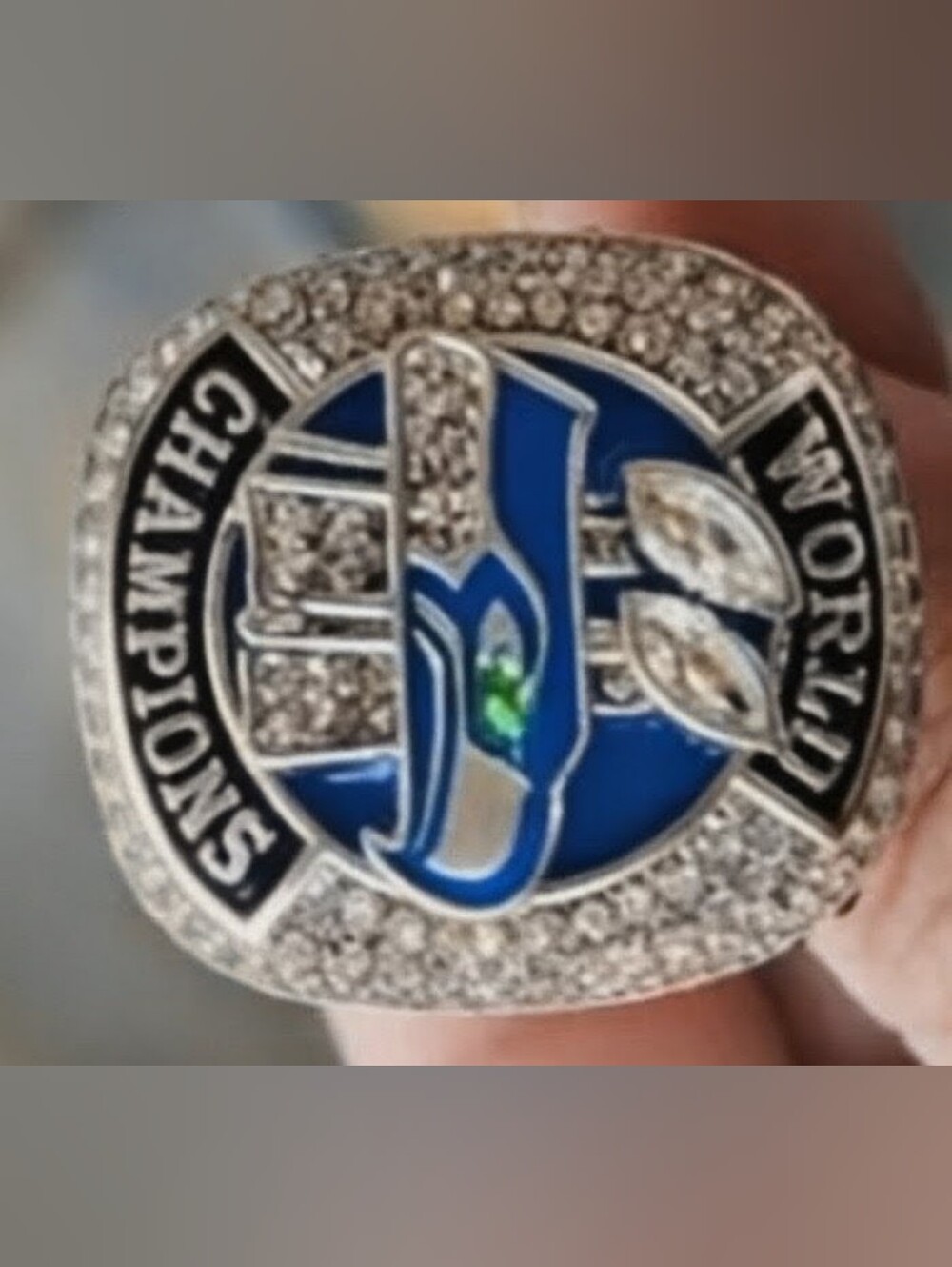NEW! SUPERBOWL 2025-26 WITHERSPOON CHAMPIONSHIP WHITE GOLD SIZE 11 RING WITH BOX